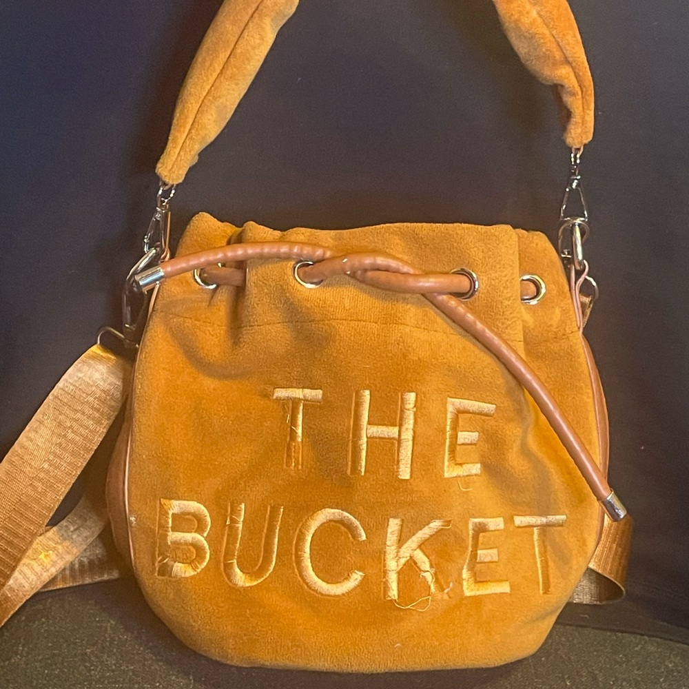 “The Bucket” Faux Velvet – Bold & Stylish - Crossbody Bag Drawstring - MZE JPLAN